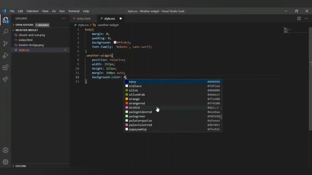 Weather Widgets UI Design Using HTML & CSS смотреть онлайн