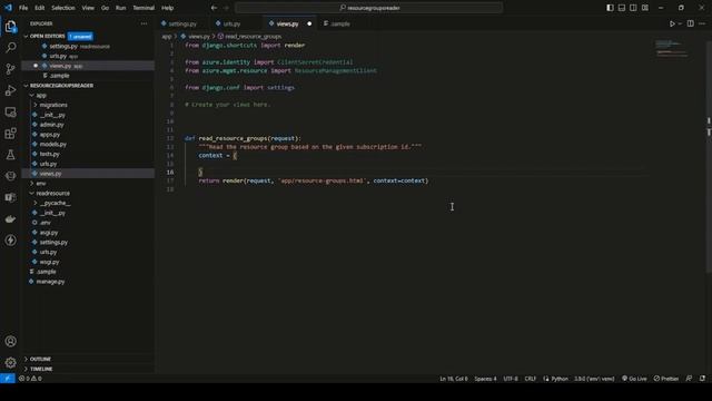 Django Azure | List Microsoft Azure Resource Groups with Python Django | Python + Django + Azure смотреть онлайн