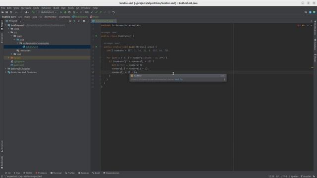 Сортировка пузырьком. Пишем реализацию на Java вместе, с нуля. смотреть онлайн