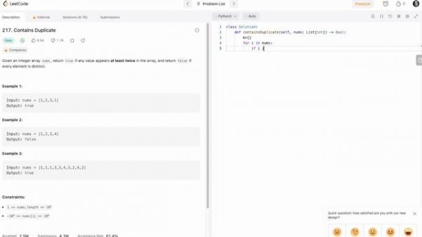 Python Leetcode Contains Duplicate - Arrays & Hashing
