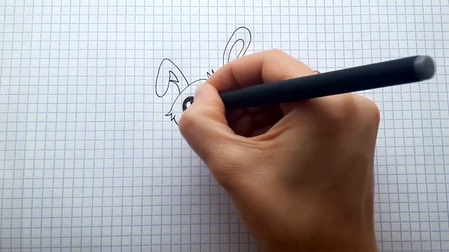Рисуем простые рисунки #42. Как нарисовать милого зайчика - рисунки для девочек в Личный Дневник смотреть онлайн