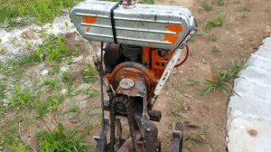 Мотоблок проще некуда из бензопилы Урал. Огненный Дракон?