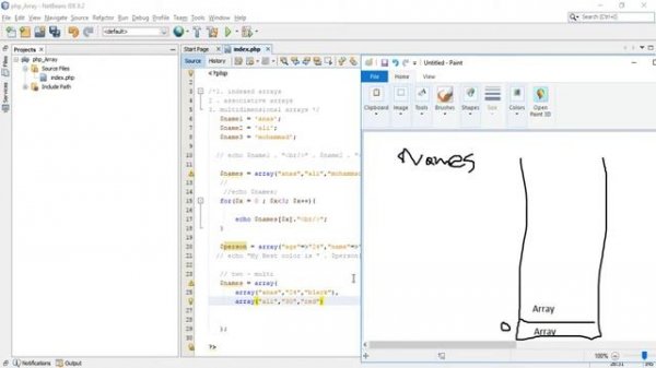 الدرس العشرين شرح PHP multidimensional array