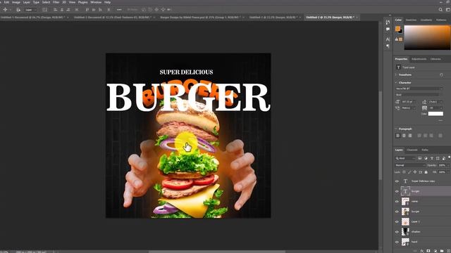 HOW TO CREATE MODERN DESIGN POSTER IN PHOTOSHOP || PHOTOSHOP смотреть онлайн