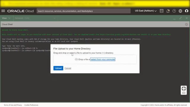 Upload a File Using Cloud Shell in OCI смотреть онлайн