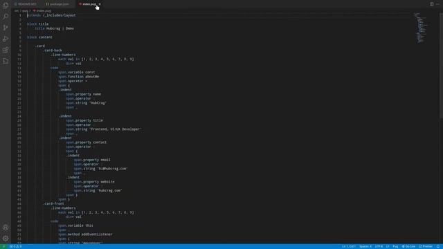 Flipping card animation using Html and Pug, Css(Scss) смотреть онлайн