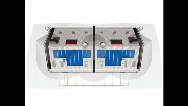 Готовый проект трехэтажного таунхауса на 2 семьи (дуплекс) смотреть онлайн