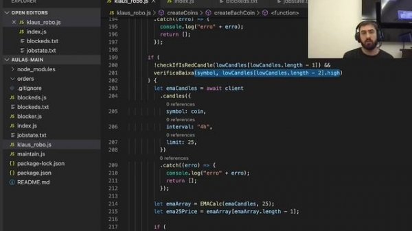 Criar robô cripto trader com api da binance - Aula 5: EMA, Cache de moedas e subir no heroku. NodeJ