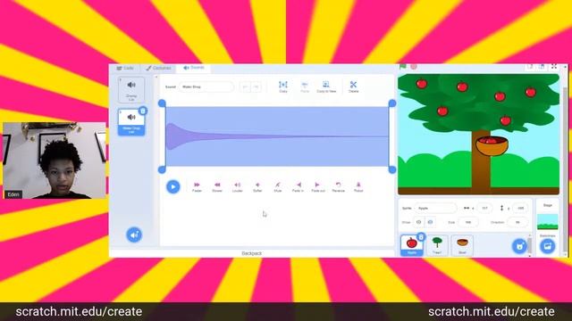 How to Make a Drop and Catch Game on Scratch - Make the Apple Catching Game! | LEMONERDY смотреть онлайн