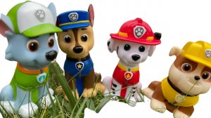 Маленькие радости Евы и Фло Щенячий патруль Резиновые Гонщик Маришал Крепыш Роки