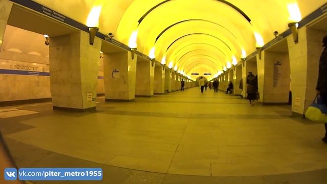 Станция Метро: "Проспект Просвещения". Центральный Зал, Наклонный Ход, Эскалаторы. 2 Линия (МПЛ) смотреть онлайн