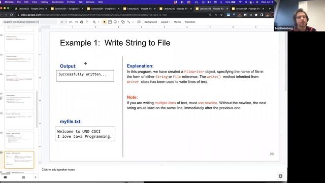 CSCI2120 - Lecture 22E: Unit3-IO - FileWriter смотреть онлайн