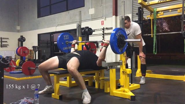 Bench 155 kg x 1 @ 7 смотреть онлайн