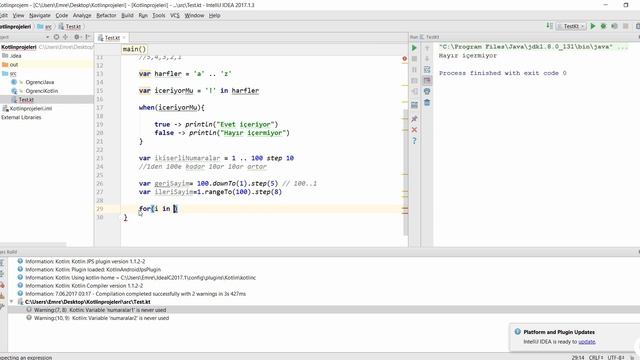 6 Kotlin Range Kavramı ve For While Döngüleri | Kotlin Temel Eğitim Seti смотреть онлайн