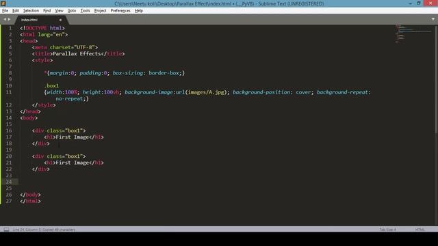 Parallax Effect with CSS only in 5 minutes / CSS Parallax Effect देना सीखे सिर्फ 5 मिनट में смотреть онлайн