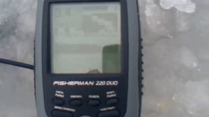 Эхолот JJ-Connect Fisherman 220 Ice Edition зимой.3gp