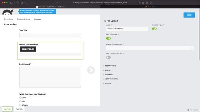 Front End Posting with Ninja Forms! смотреть онлайн
