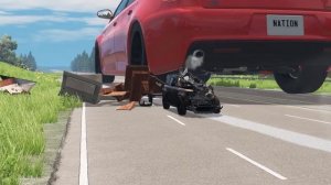 Гигантская машина против обычных машин – BeamNG.Drive