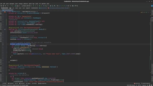 Build Android Chat app with Dialogflow Bot | Kotlin | BeingAverageEngineer смотреть онлайн