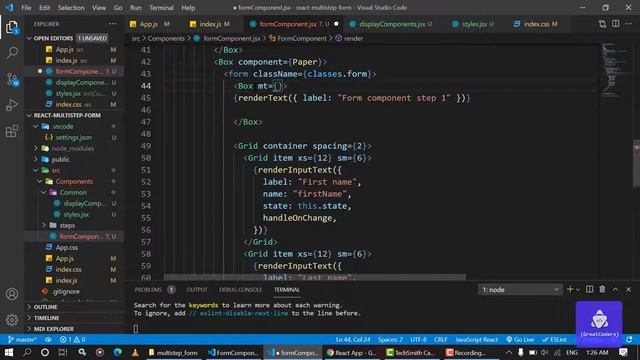 multi step form with react & material ui in hindi | Greatcoders смотреть онлайн