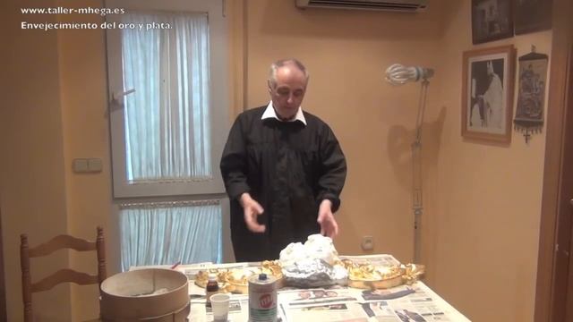 DORADO, PLATEADO, POLICROMADO Y ENVEJECIMIENTO DE UNA IMAGEN. смотреть онлайн