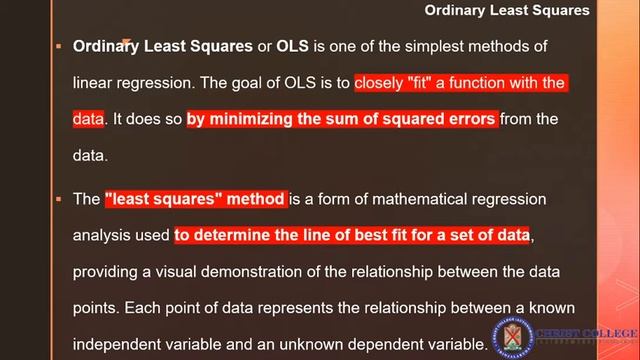 BASIC ECONOMETRICS - ORDINARY LEAST SQUARES смотреть онлайн