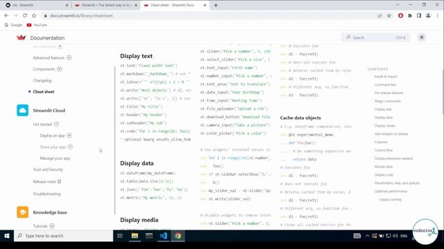 Streamlit cheat sheet and tricks смотреть онлайн