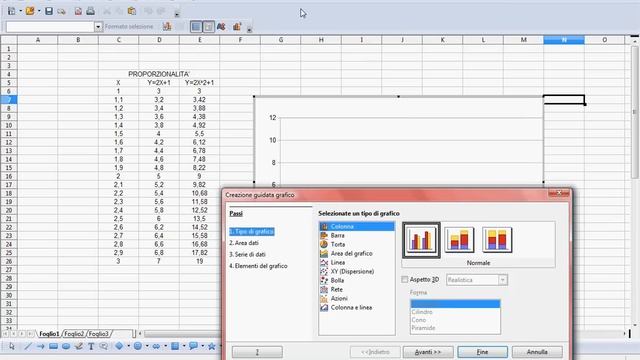 Costruzione di tabelle e grafici utilizzando Open Office смотреть онлайн
