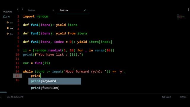 Yield keyword in Python смотреть онлайн