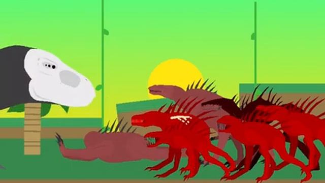 Scp 682 против Scp 939(анимация по Stick Nodes)