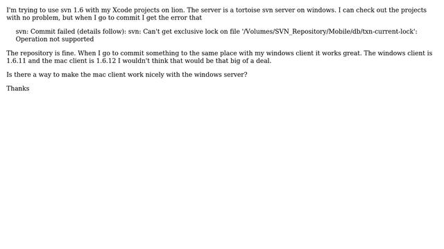 mac svn client can't commit to tortoise svn server (2 Solutions!!) смотреть онлайн