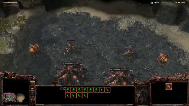 Starcraft II Heart of the Swarm Campaign Brutal difficulty! zergling evolution mission смотреть онлайн
