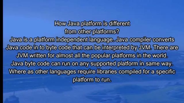 How Java platform is different from other platforms ? смотреть онлайн