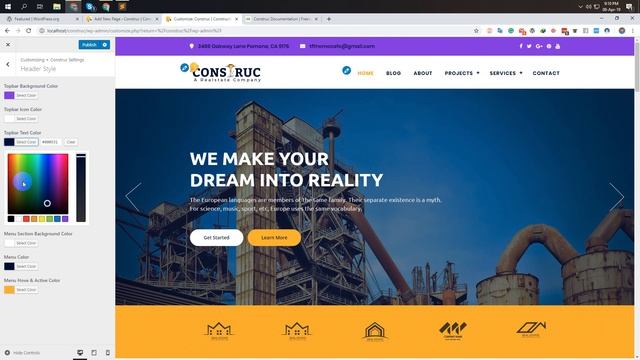 Construction WordPress Theme Options Review смотреть онлайн