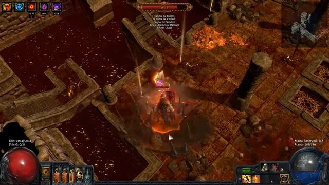 Path of Exile Apex of Sacrifice Atziri Run (2H Mace Ground Slam) смотреть онлайн
