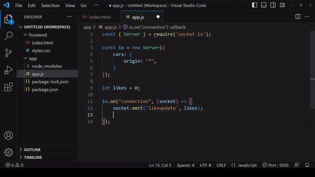 Real-Time Data Updates using Socket.io | JavaScript and Node.js Tutorial смотреть онлайн