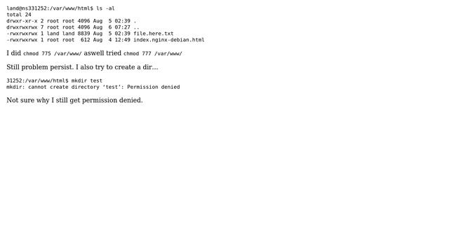 WARNING: Can't Create a List File '/var/www/html/file_here.xml.tmp': Permission denied смотреть онлайн