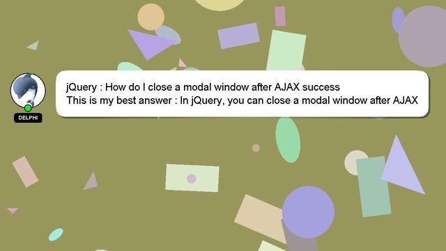 jQuery : How do I close a modal window after AJAX success смотреть онлайн