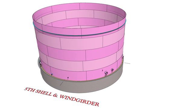 API 650, Conical roof storage tank erection sequence conventional method, Sketch смотреть онлайн