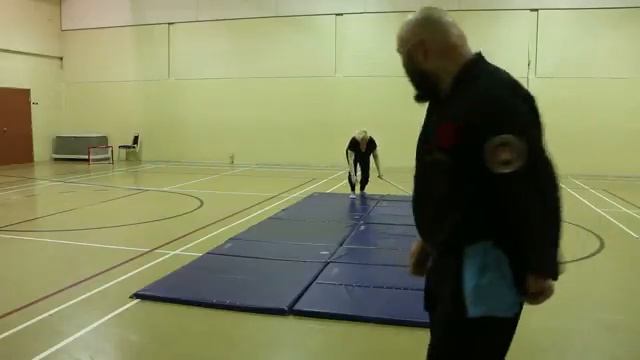 Bujinkan Ninjutsu, 8th Kyu, part 10 - zenpo kaiten (front roll) onto both feet at once смотреть онлайн