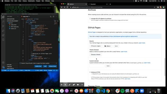 Deploying on Github pages - post "main" branch changes смотреть онлайн