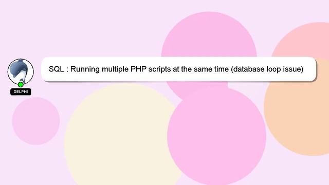 SQL : Running multiple PHP scripts at the same time (database loop issue) смотреть онлайн