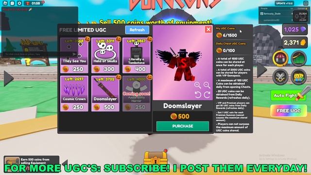 How To Get Doomslayer In Chest Hero Simulator (ROBLOX FREE LIMITED UGC ITEMS)