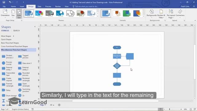 Microsoft Visio Tutorial - Adding Text and Labels to Your Drawings смотреть онлайн