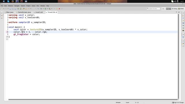 GLSL - OpenGL Shaders (LibGDX) | Episode 2 - inverted colors and communication with java смотреть онлайн