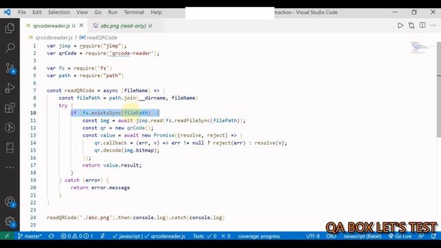 #17 - nodejs - Read QRCode from an image using jimp and qrcode reader npm modules смотреть онлайн