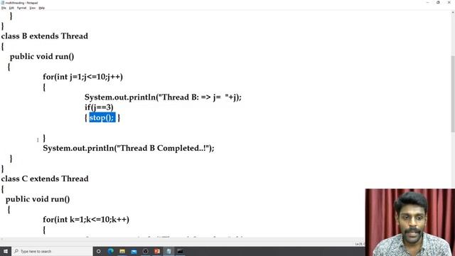 Implementation of Thread Methods | Programming in Java | V.H.N.S.N.College (Autonomous) смотреть онлайн