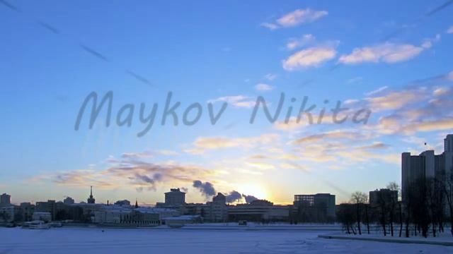Закат зимой. Екатеринбург смотреть онлайн