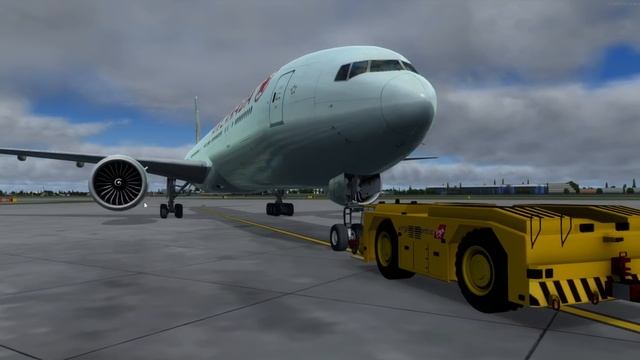 PMDG 777 P3D v2.5 pushback, start, and taxi смотреть онлайн