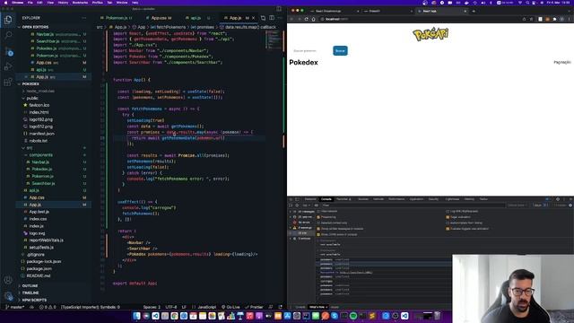 Pokedex com API, React hooks, useState, useContext, localStorage смотреть онлайн